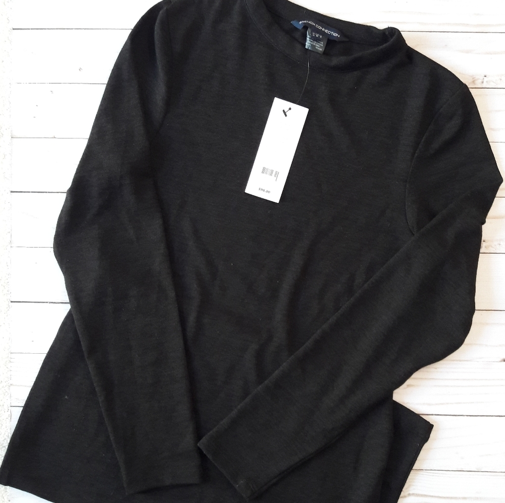 French Connection black long sleeve dress